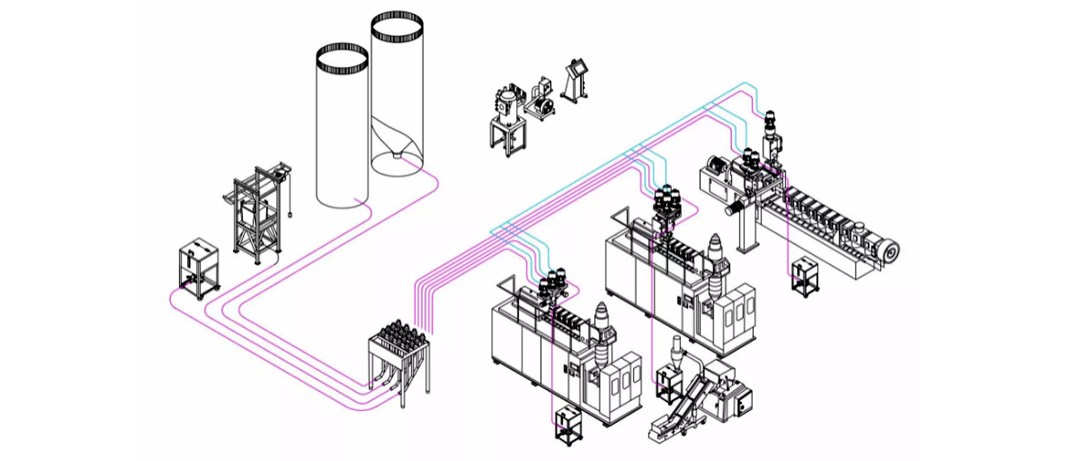 Extrusion blow molding system used in plastic manufacturing